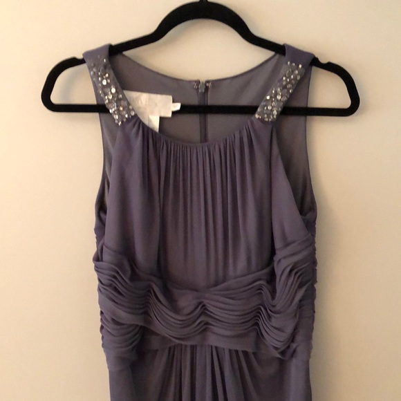 pewter bridesmaid dresses david's bridal David's Bridal Pewter One Shoulder Short